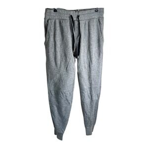 H&M Divided Grey Jogger Pants Moto Quilted Detail Drawstring Waist Size‎ S